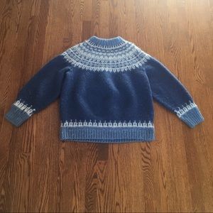 Wool Mock Neck Sweater Size Medium